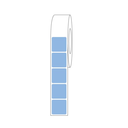 Xylene Resistant Slide Label, 15/16 X 15/16, 1 Across Blue